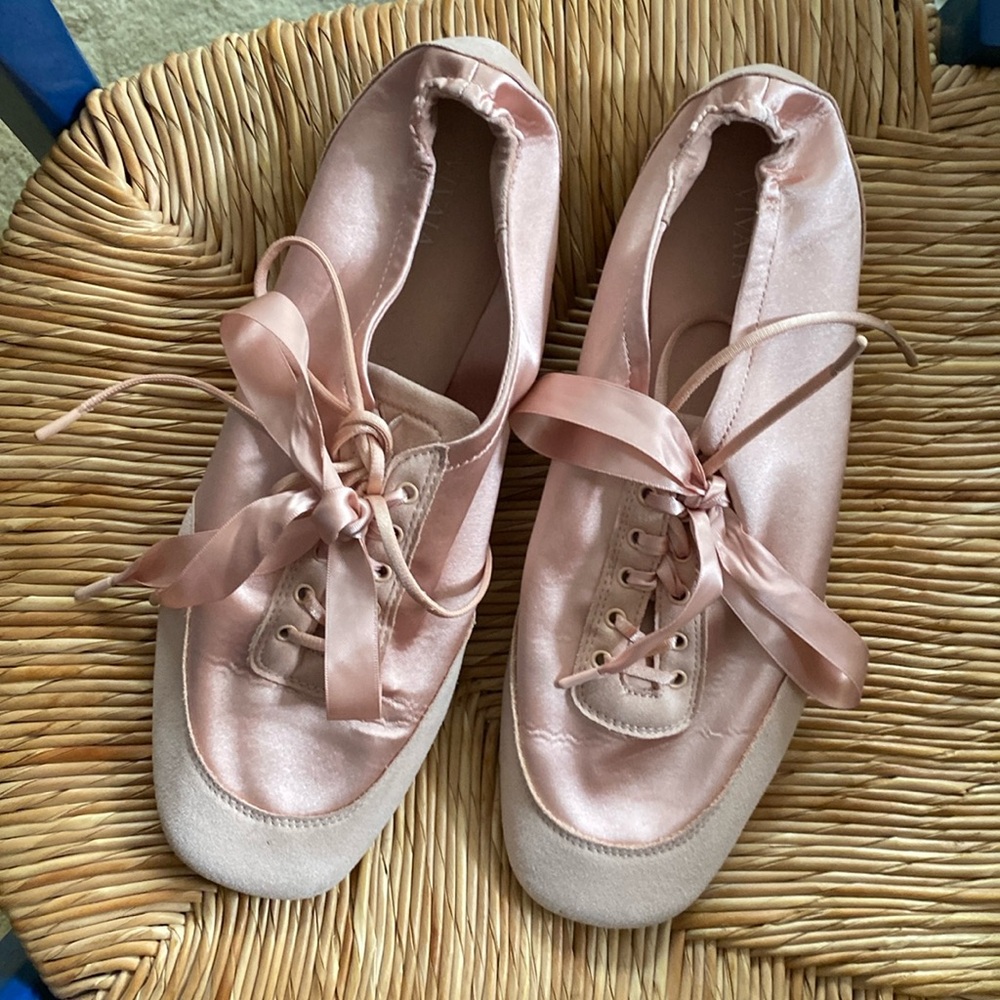 VIVAIA Women's Satin Lace Up Ballet Sneakers